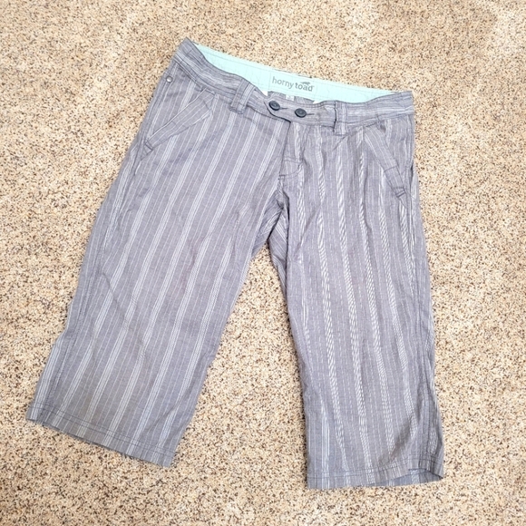 Horny Toad Pants - Horny Toad Striped Womens Long Shorts Size 6